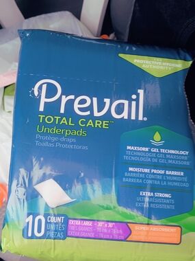 10 Bags Prevail Total Care Underpads - Teal & Green All New